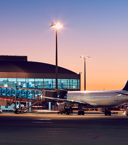 sunset airline with plane